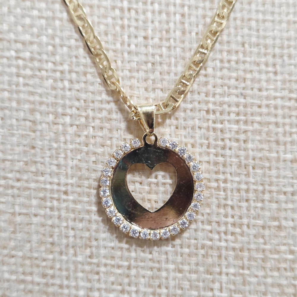 Gold Heart Pendant Necklace
